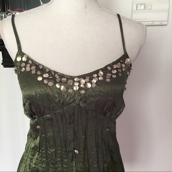 Y2K Fang Green Sleeveless Tunic Top Size Small - Picture 3 of 7